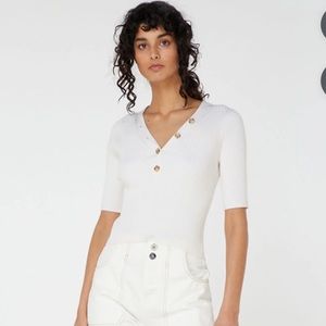 Elka collective Quinn knit top color vanilla